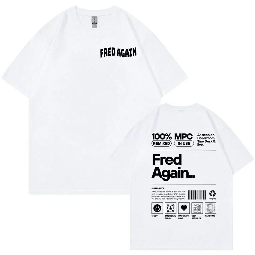 تي شيرت مطبوع كلاسيكي لألبوم الموسيقى ، تي شيرت غير رسمي للرجال ، تي شيرت قطني كبير الحجم ، موضة ، فريد مرة أخرى ، جودة عالية ، هيب هوب #3