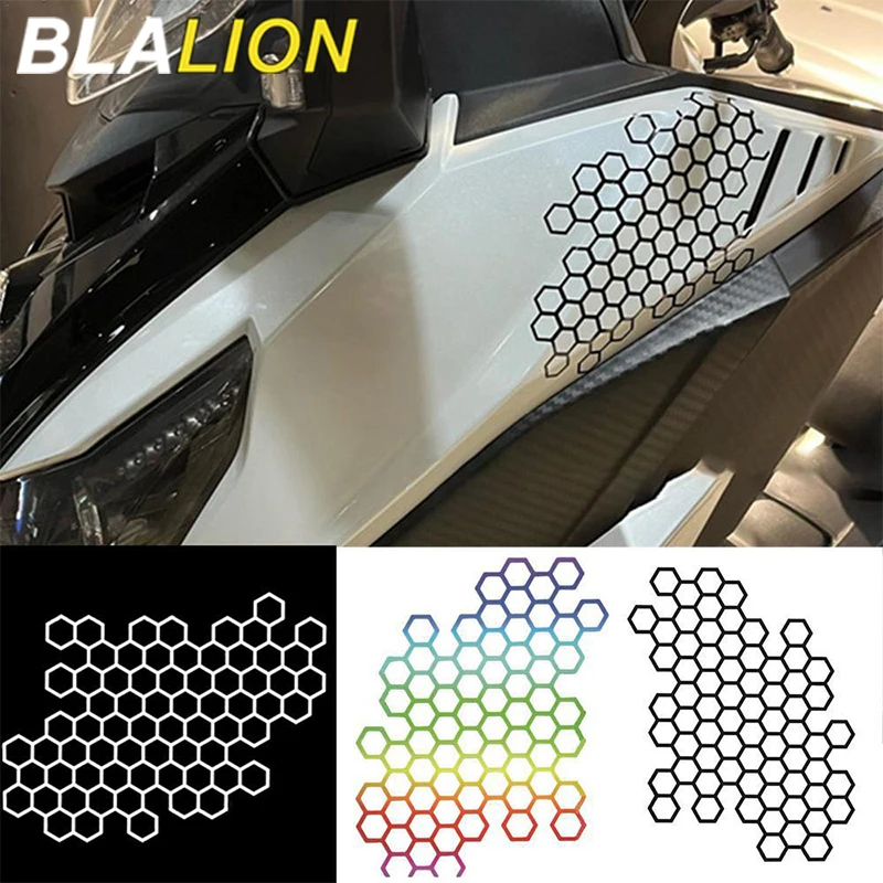 BLALION Motorcycle Sticker Honeycomb Helmet Decals Stickers Car Refit Creative Body Decoration Decals Waterproof Bumper Sticker