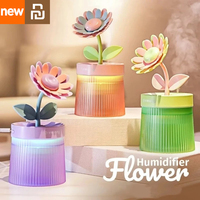 Xiami Youpin Flower Type Replenishing Humidifier USB Charging Bedroom Office Colorful Atmosphere Light Mijia Spray Humidifier