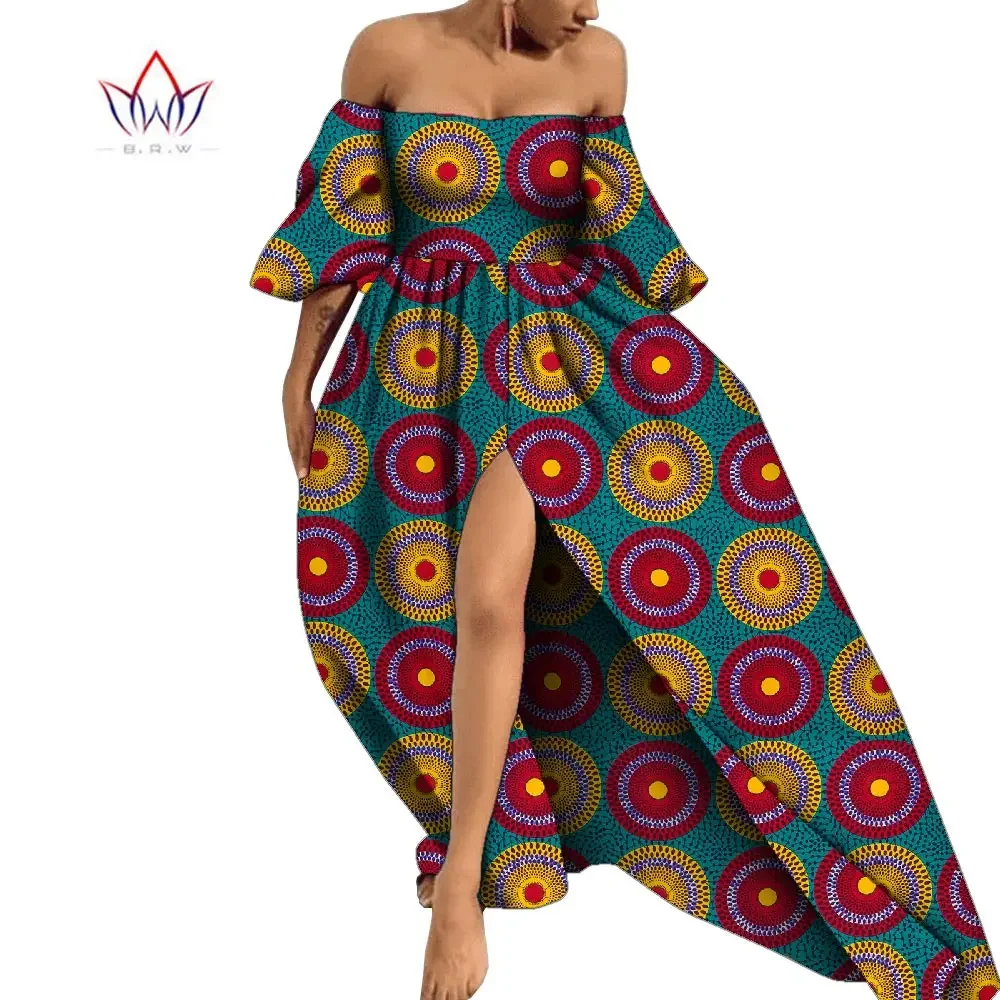 BintaRealWax African Clothing for Women Dashiki Off-Shoulder Style Dresses Plus Size 7XL Africa Traditional Clothes WY10007