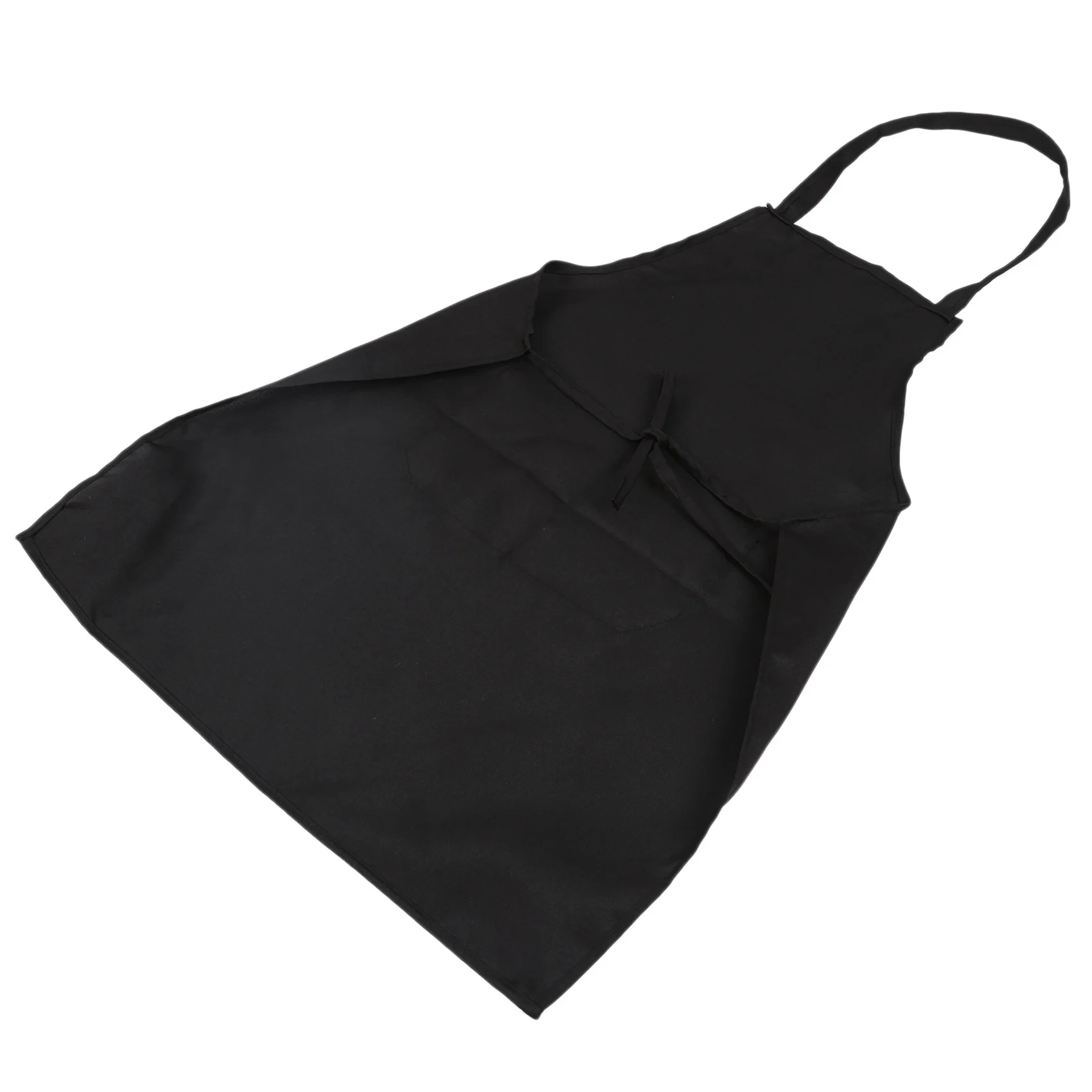 

5X Unisex 2 Pocket Black Kitchen Apron Bib, One Size In Medium-AA25
