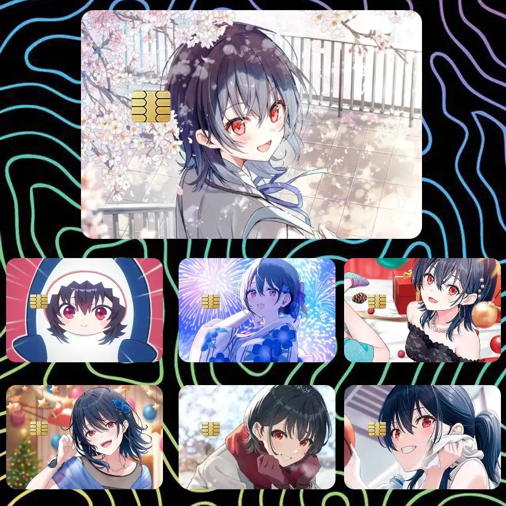 Umi Asanagi I Became Friends with the Second Cutest Girl in Class Sticker Film Tape Skin for Credit Card Debit Card Waterproof