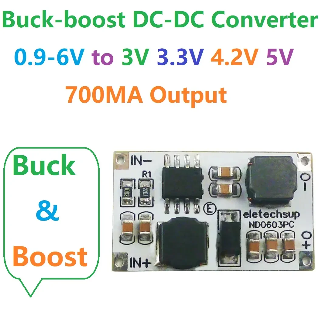 2 In 1 Auto Buck-Boost DC-DC Converter 0.9-6V to 3V 3.3V 4.2V 5V PWM PFM Voltage Regulator for LINO LIPO Lifpo4 Nimh Batery