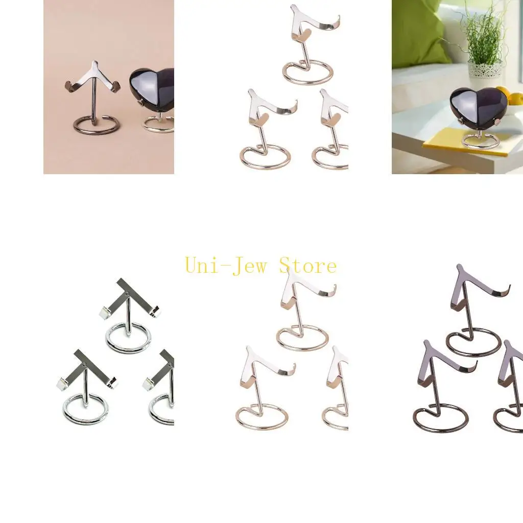 

40 ГБ 3PCS Металлические кристаллы сферы дисплея Основы портативные конструкции многофункциональный держатель для украшений