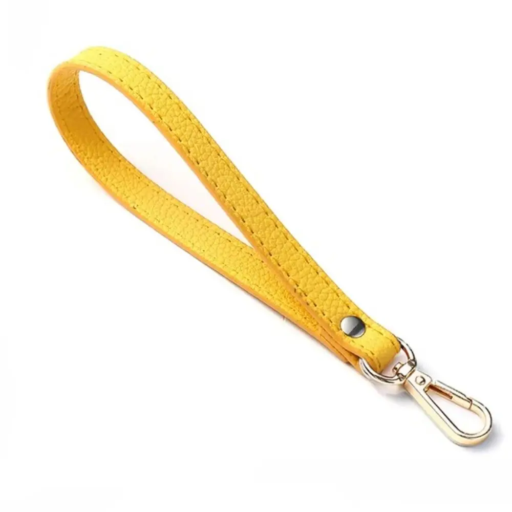 Semplice cinturino da polso per borsa in pelle PU di ricambio, manico per borsa in tinta unita, cinturino per pochette morbido da donna