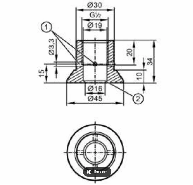 IFM E43315 - Welding Adapter for Process Sensors | Part No : E43315