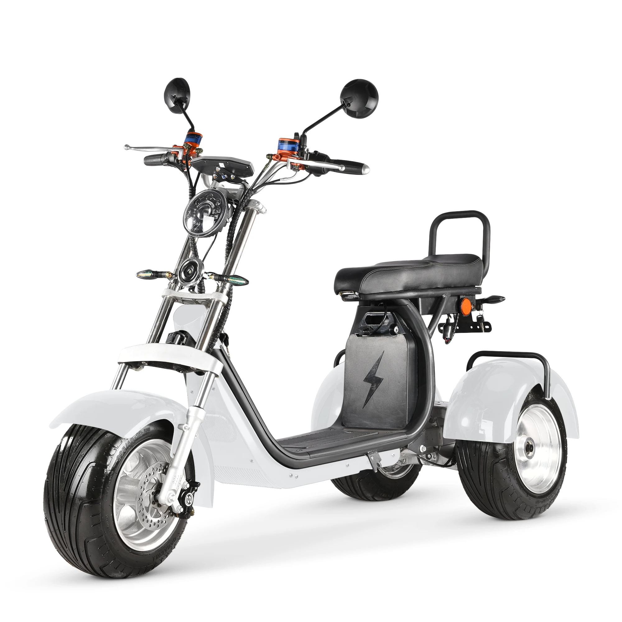 2000w 4000wDual Motors and Dual Controllers Citycoco Electric Tricycles 3 Wheel E Scooter