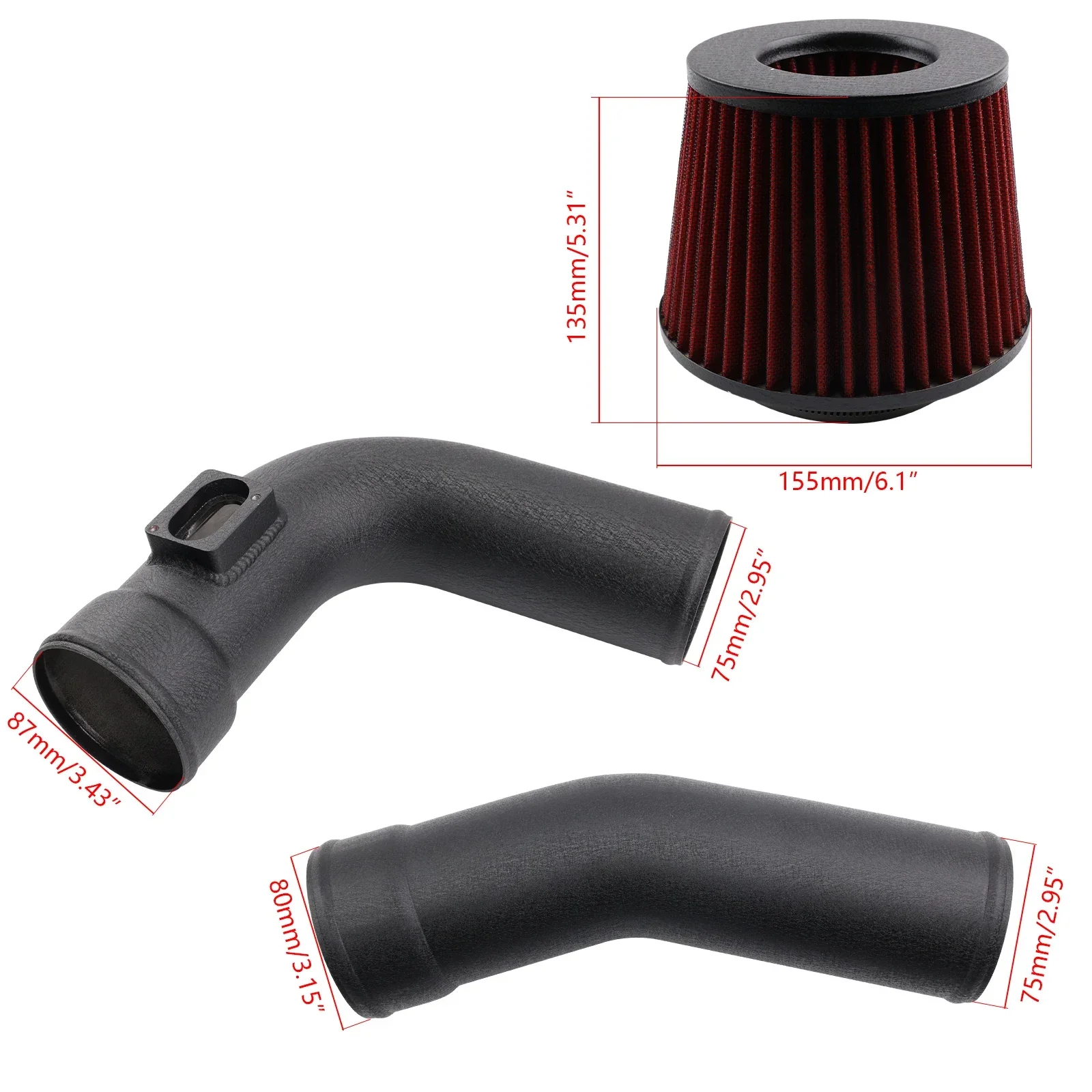F10 520i N20 Heat Shield Cold Air Intake Kit Dry Air Filter For BMW F11 528i 2012-2018 2.0L Intakes System