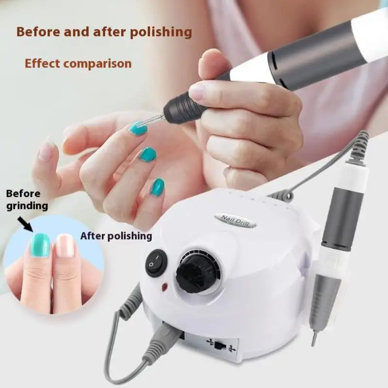 35000RPM Electric Nail Drill Machine Cutter Set Nail Gel Polish Nail Tools Salon Equipment Strong Polishing Tool Nail File Kit