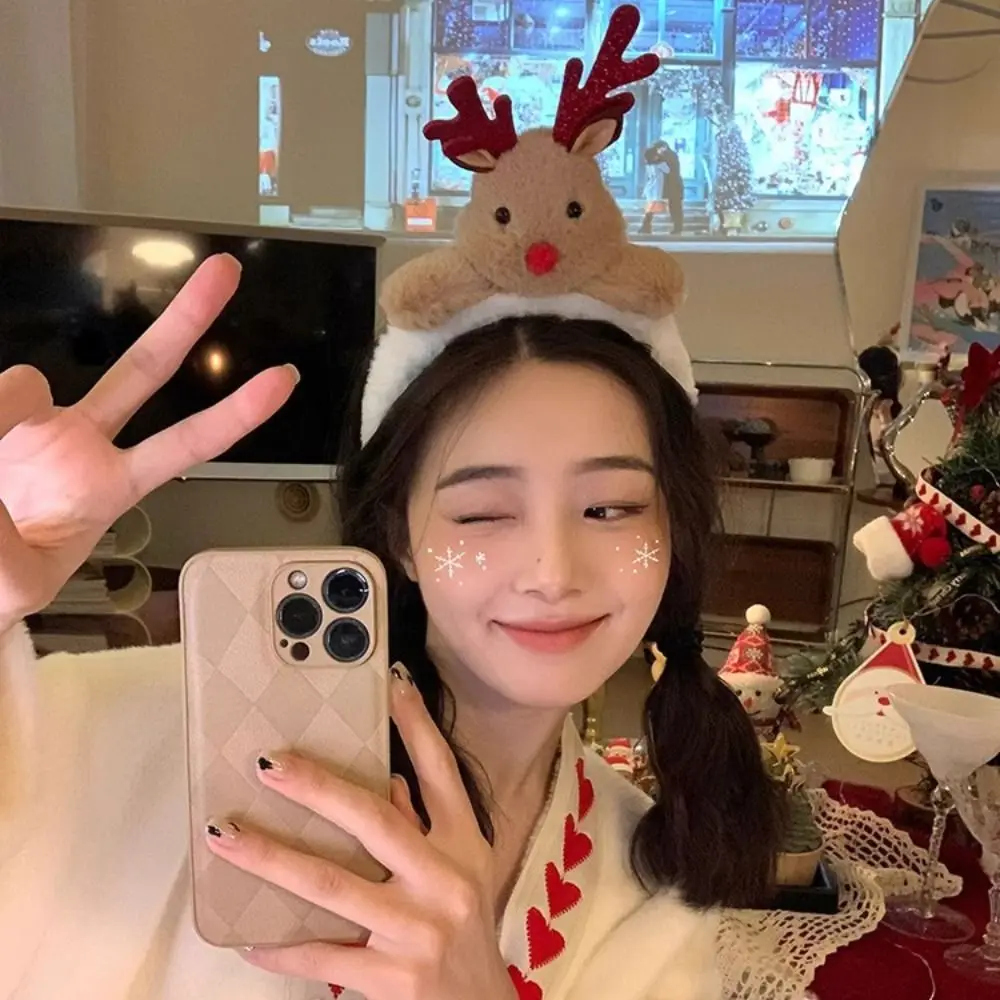 

Christmas Decoration Christmas Headband Elk Hair Hoop Santa Claus Antlers Headband New Year Hair Band Party Dress Up