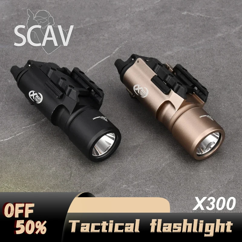 Surefir-pistola de Metal táctica X300 X300U Ultra X300V XH35, luz LED estroboscópica, compatible con riel de 20mm, linterna de caza colgante Airsoft