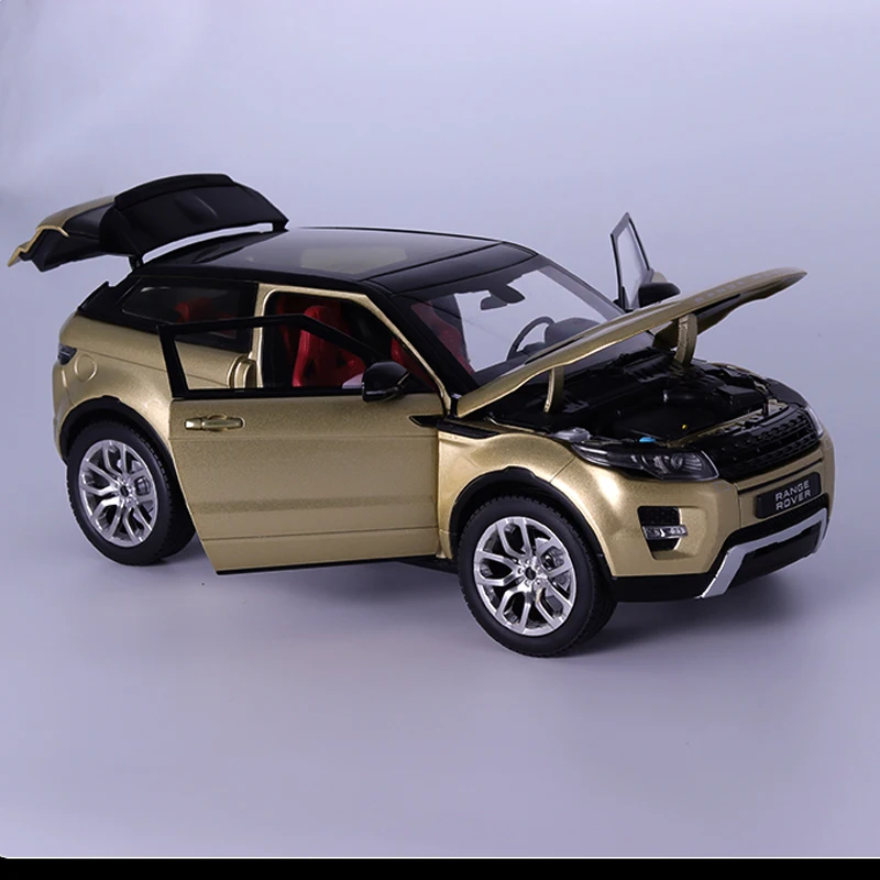 Land Rover Range Rover Evoque Die-Cast Alloy Car Model Two-Door Full Opening Green WELLY Gta 1:18 Scale Metal Miniature Static Model Adult Toy Boy's Gift Collectible Display Piece