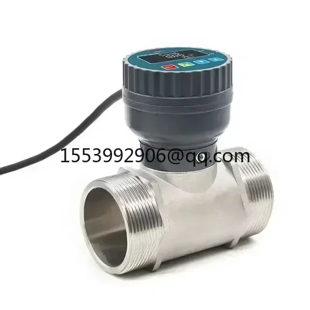 3/4 Inch Smart Digital Display Flowmeter RS485 LCD Electronic Flowmeter DN20 Stainless Steel Male Thread Flow Sensor