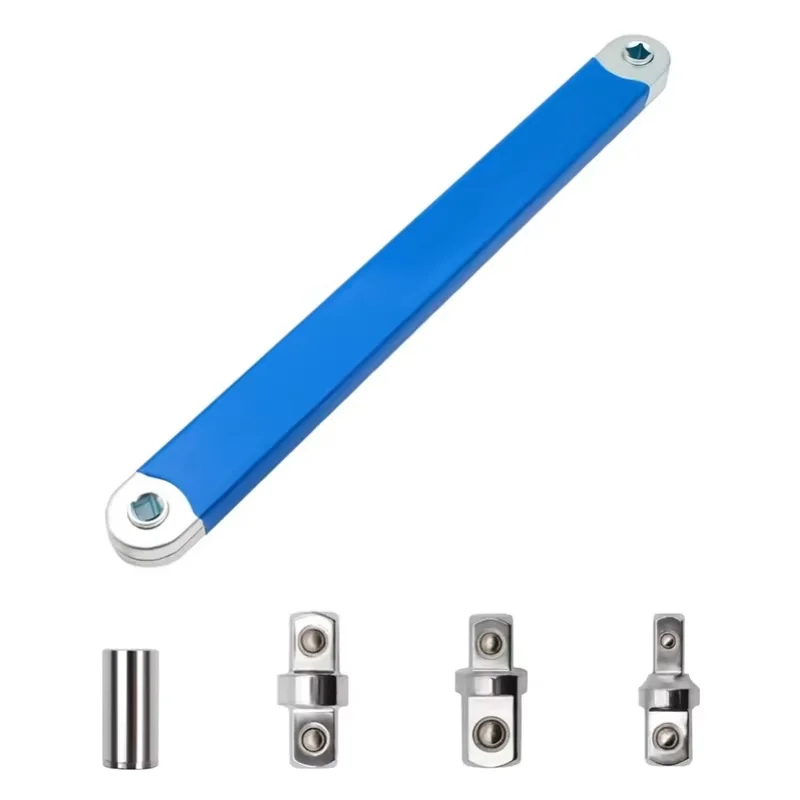 

1 комплект универсального удлинительного ключа с храповым механизмом, многоцелевой инструмент с нулевым смещением для ремонта плотного пространства