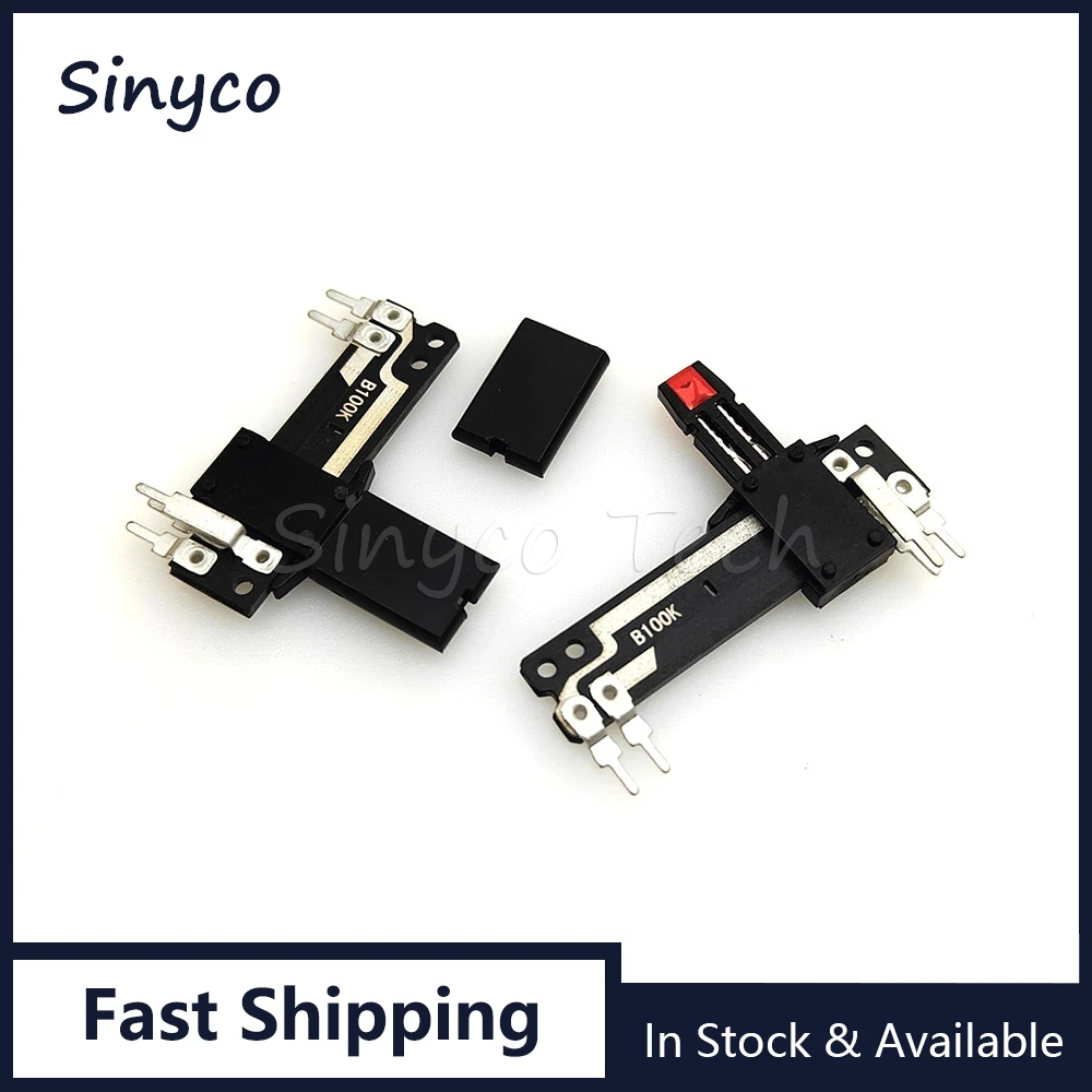 5PCS 35MM 40MM 50MM Straight Slide Potentiometer B100K With Light Shaft 16mm SC-158N SC-208N SC-308N Single 5Pin Mixer Fader