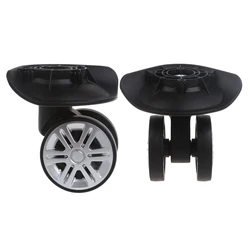 1 Pair A02 Suitcase Wheels Replacement Universal Travel Luggage Double Row Quiet Wheels with Durable Spinner Casters Repair Part