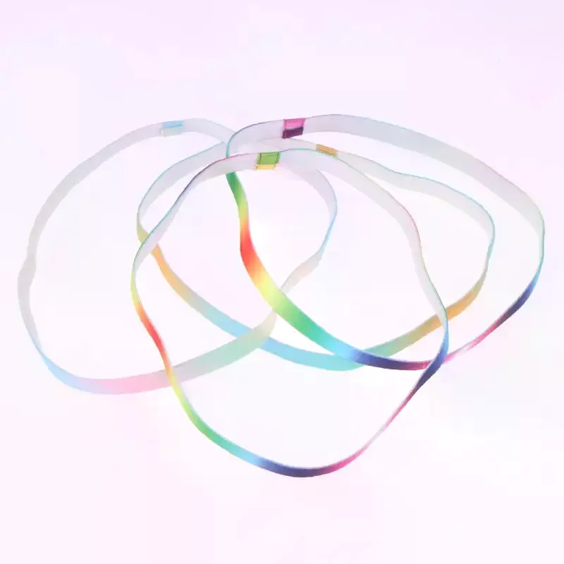 Yoga Running Outdoor Fitness Headband Sport Hair Band Anti-slip Elastic Sweatband Gym Sport Headband Stripe Print Headwear