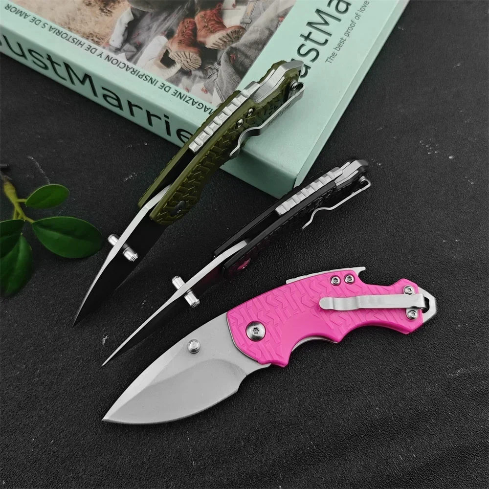 KS 3800 Mini Folding Knife Stainless Steel 8Cr13Mov Blade Nylon Fiberglass Handle Outdoor EDC Multi-function Knife Bottle Opener