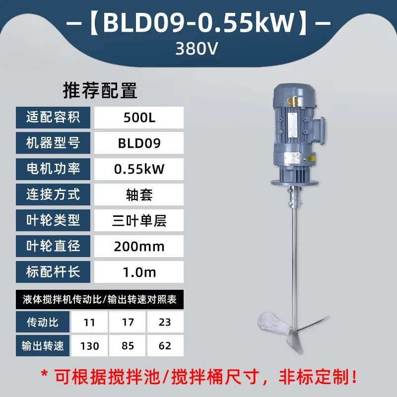 Cycloidal Reducer Vertical Agitator, Industrial Chemical Dosing Mixer for PAC PAM Dissolving Bucket in Wastewater Treatment