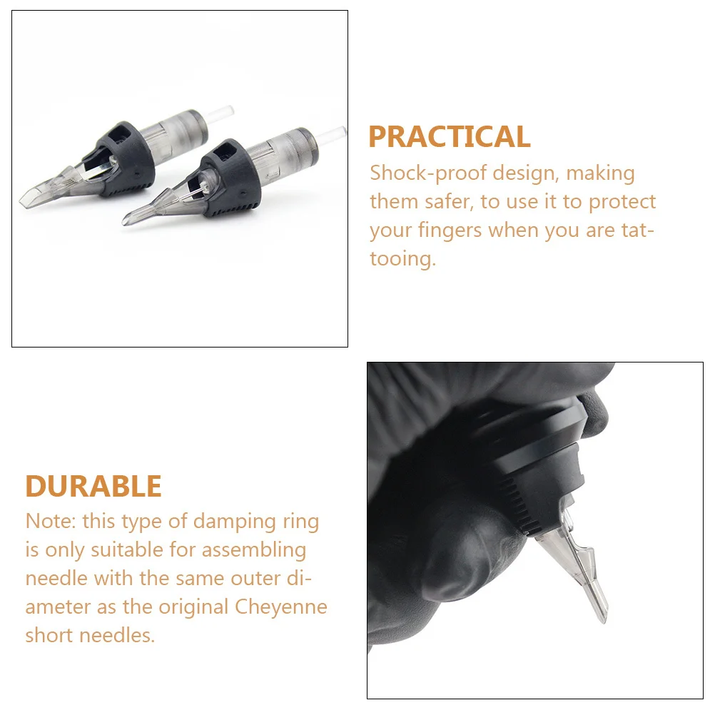 

50pcs Silicone Damping Rings For Short Needle Tattooing Supplies Shockproof Smooth Edge Finger Protector Needle Accessories