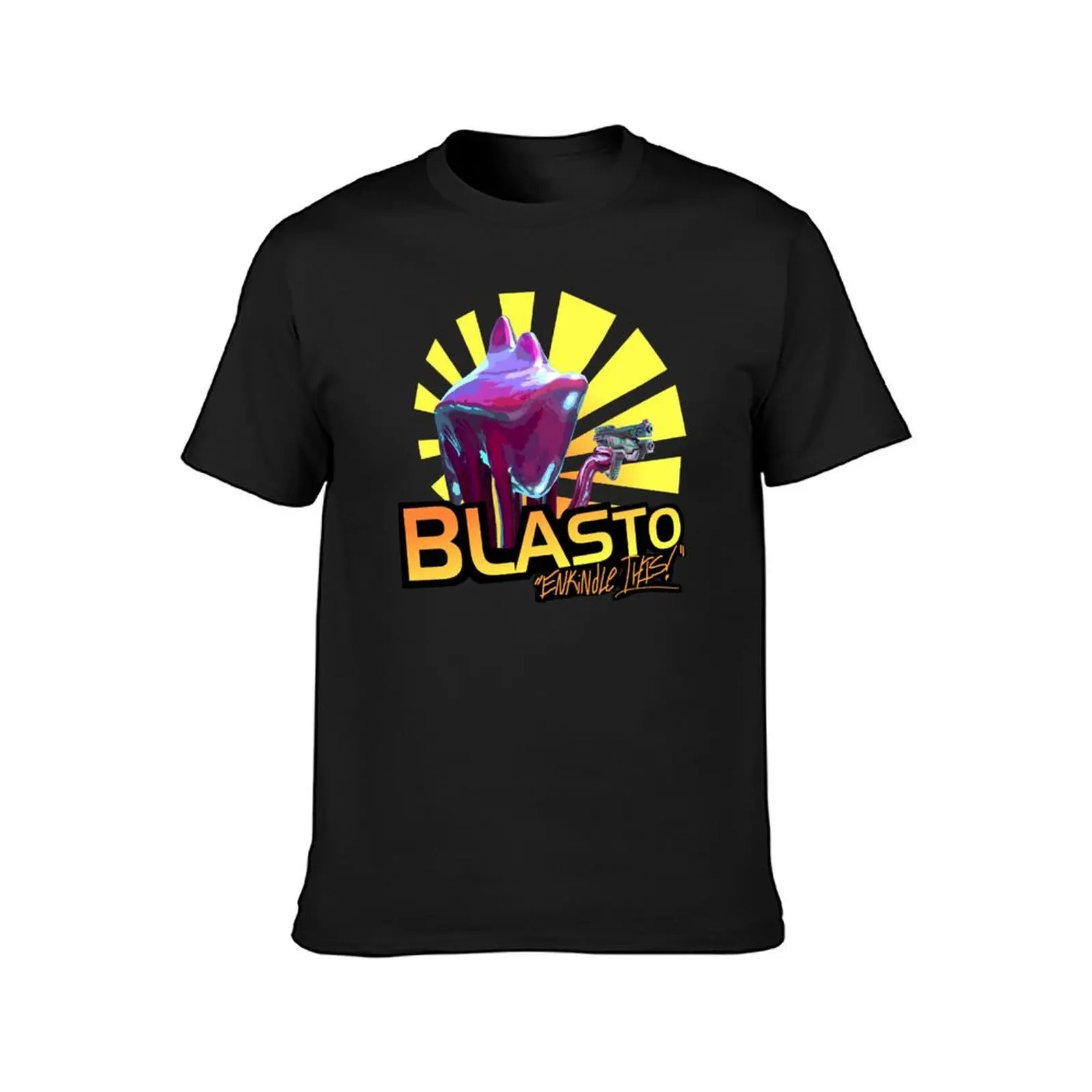 Mass Effect - BLASTO w/quote T-Shirt korean fashion Aesthetic clothing summer tops cute tops Men's t-shirts