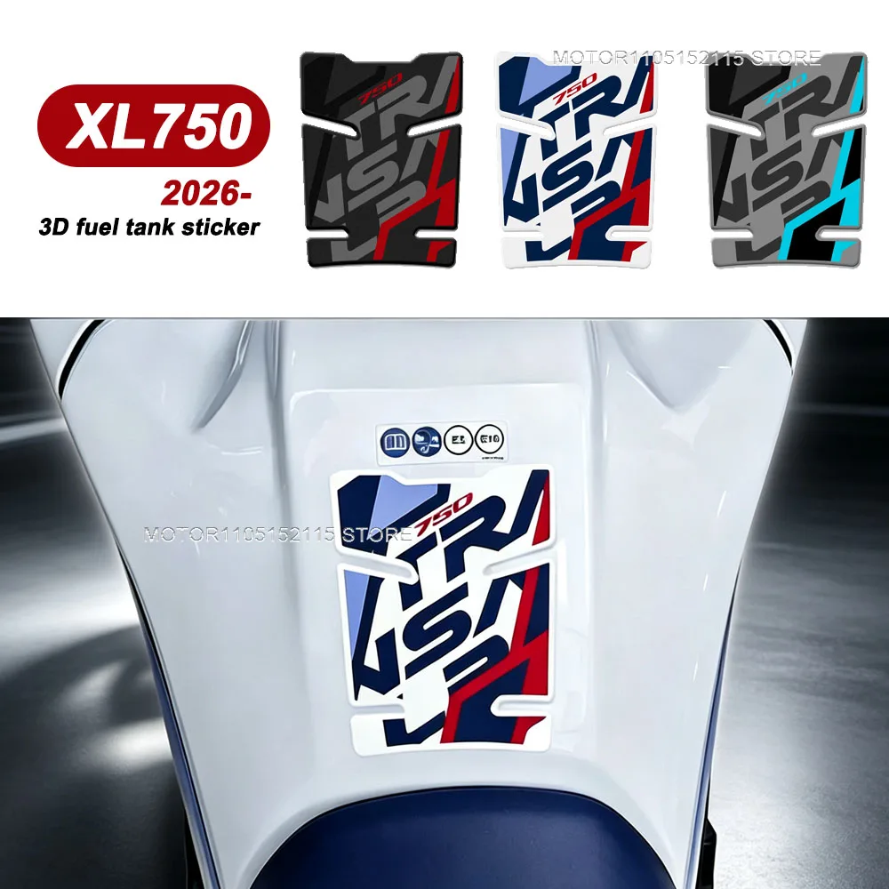 Motorcycle Fuel Tank Pad Sticker Waterproof Scratch-Resistant 3D Resin Protective Sticker Kit For Transalp XL750 XL 750 2026