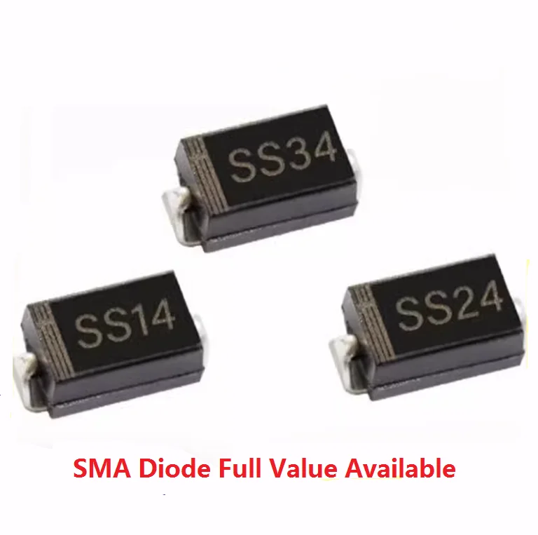 100 قطعة SS24 SS36 SR60 SS110 SS220 SS310 ES1J SMD M7 M1 SMA ديود SS34 IN5822 SS14 In5819 1n5819 SS16 السفينة حرة