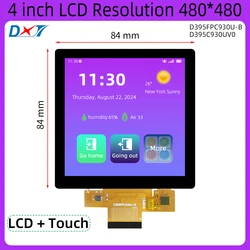 Módulo Touch Display TFT LCD, TFT quadrado, Resolução de tela capacitiva, 480x480 RGB, Interface TTL, TP, FT5316, 3.95