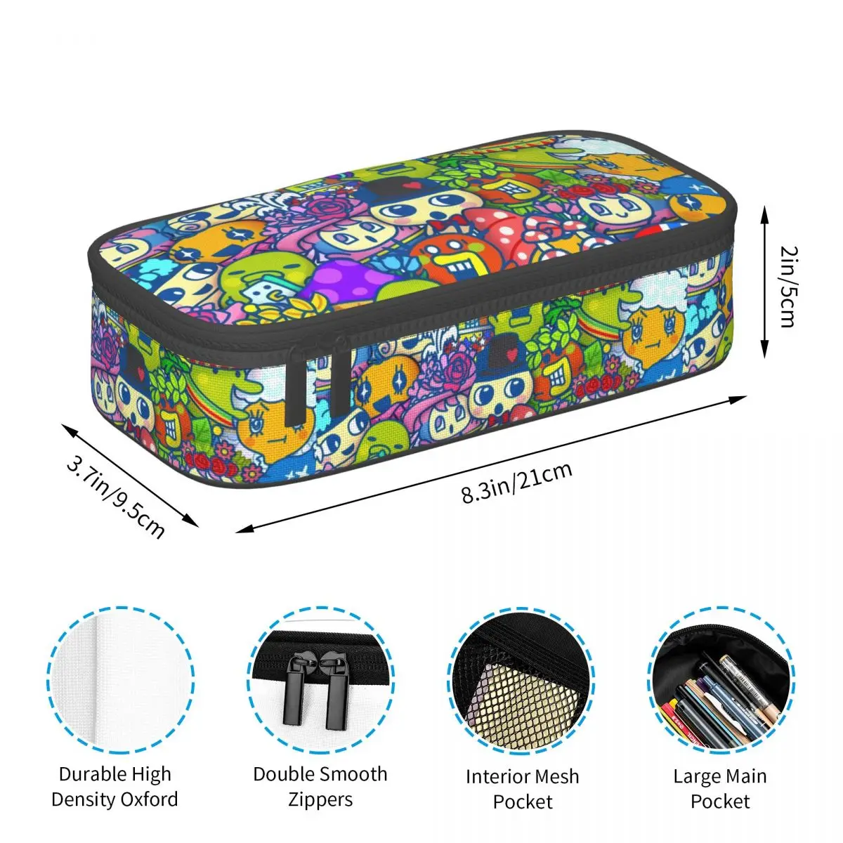Cute Anime Game Tamagotchi Pencil Case for Boy Girl Large Capacity Feed Me Cartoon Pencil Pouch School Supplies view 5