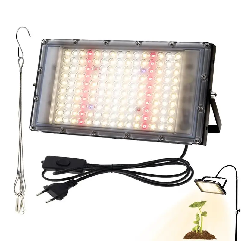 LED Grow Light Full Spectrum Phyto Lamp 100w LED Full Spectrum Floodlight Outdoor Greenhouse Plant Hydroponic Plant Spotlight