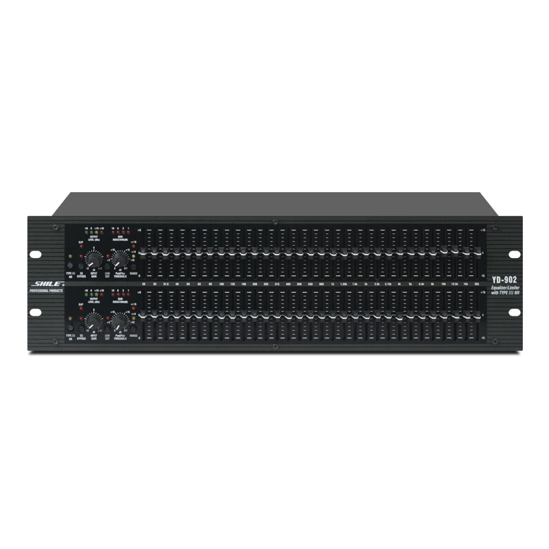 YD-902 Professional Black Equalizer Audio Sound Amplifier Guitar Digital Equalizer