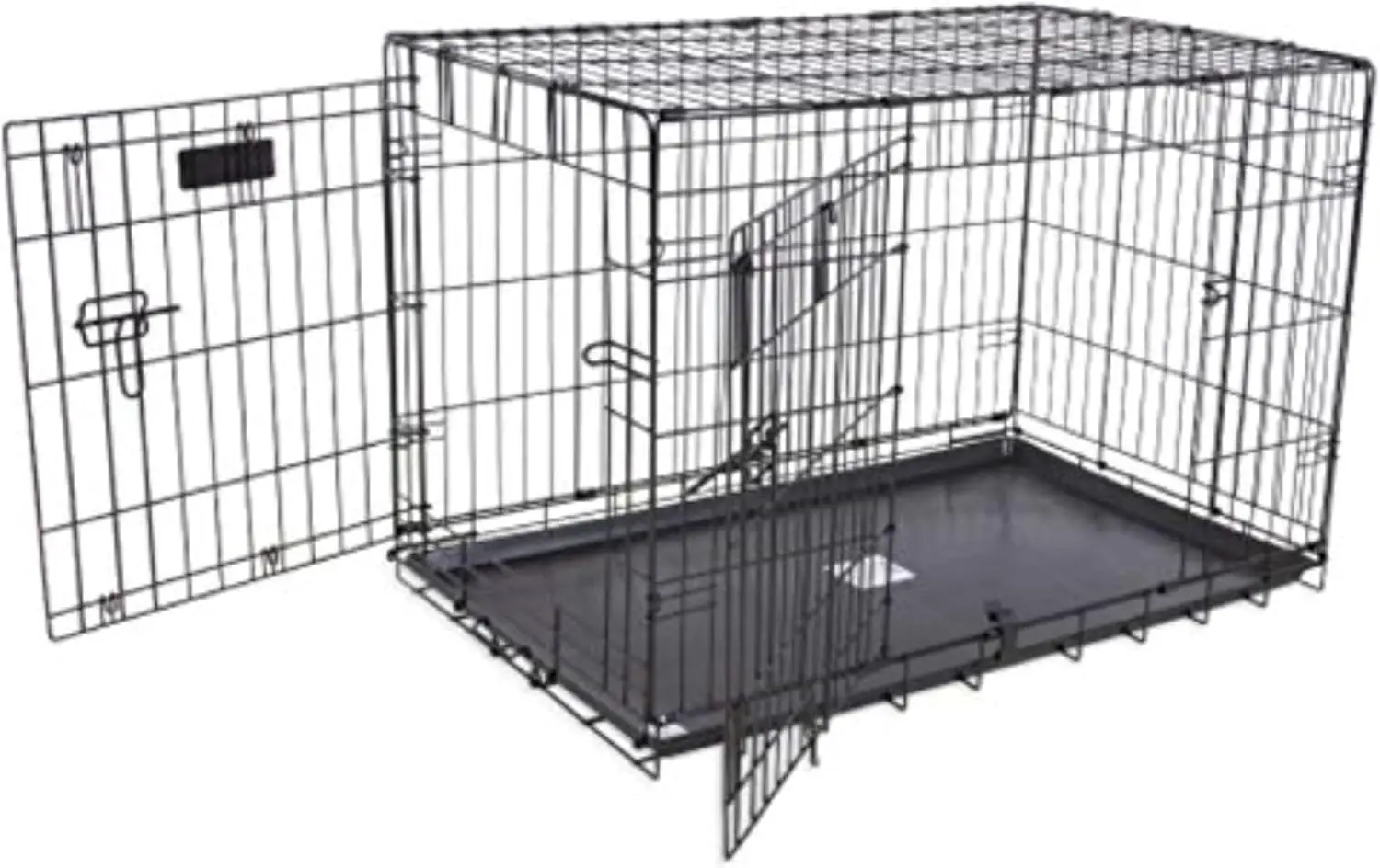 Products Two Door Provalue Wire Dog Crate, 42 Inch, For Pets 70-90 lbs, With 5-Point Locking System