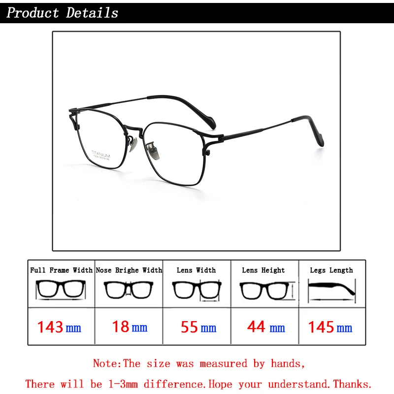 Men Retro Ultralight Brand Titanium Anti Blue Light Reading Glasses Magnifier Male Farsighted Hyperopia Spectacles Custom Lenses