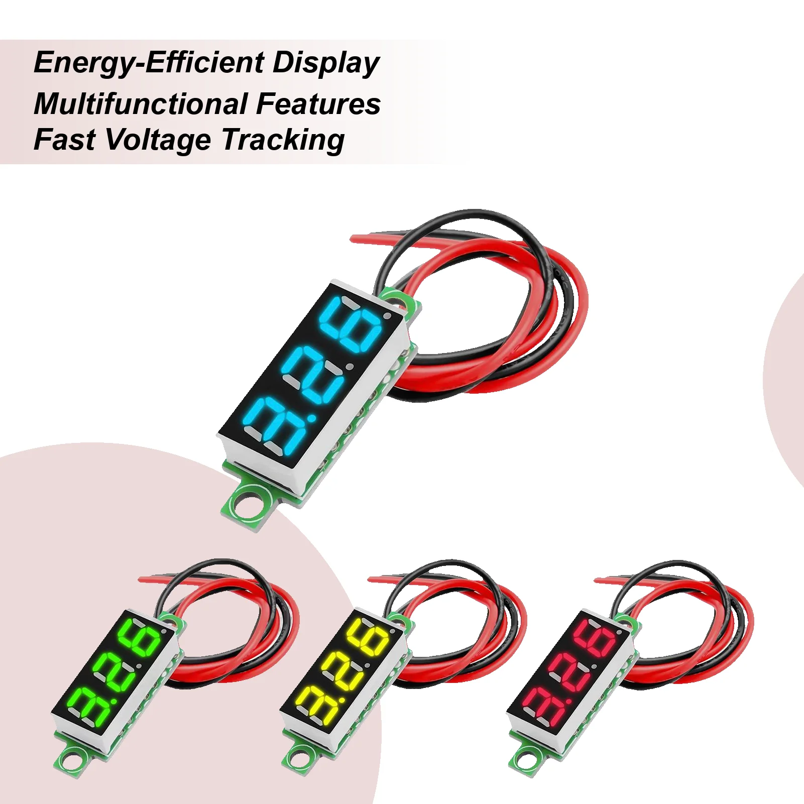 

Voltage Display 7 Segment 0.28 Inch Led Digital Tube Test Measure & Inspect Supplies for Electrical Rv Mobile Marine Audio Car