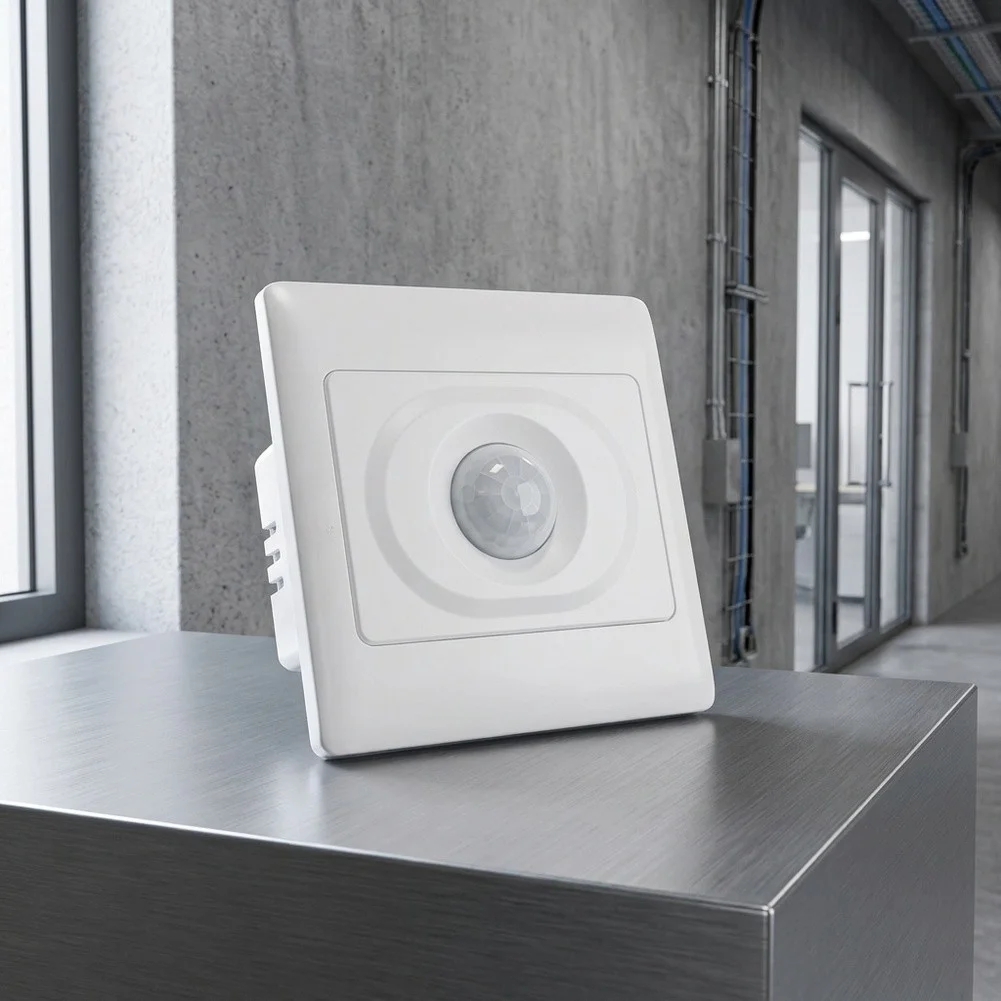 Motion Activated Light Switch 1000W, PIR & Microwave Dual Detection 8m, AC110-240V Low Standby Power For Home/Office