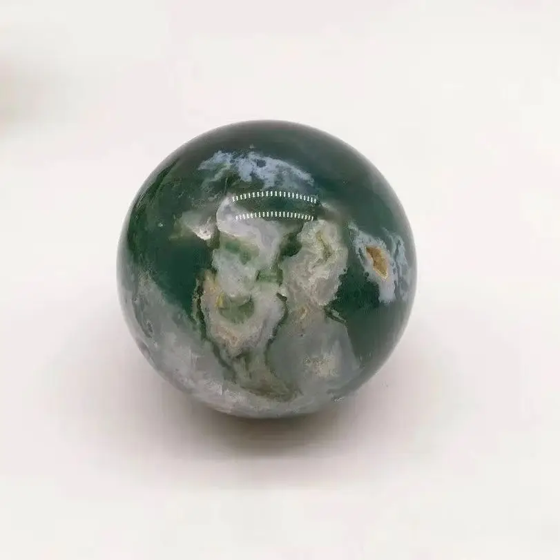 Natural Water Grass Agate Crystal Ball, Water Grass Agate Stone, Graceful, Winding Winding, With Artistic value of the collectio