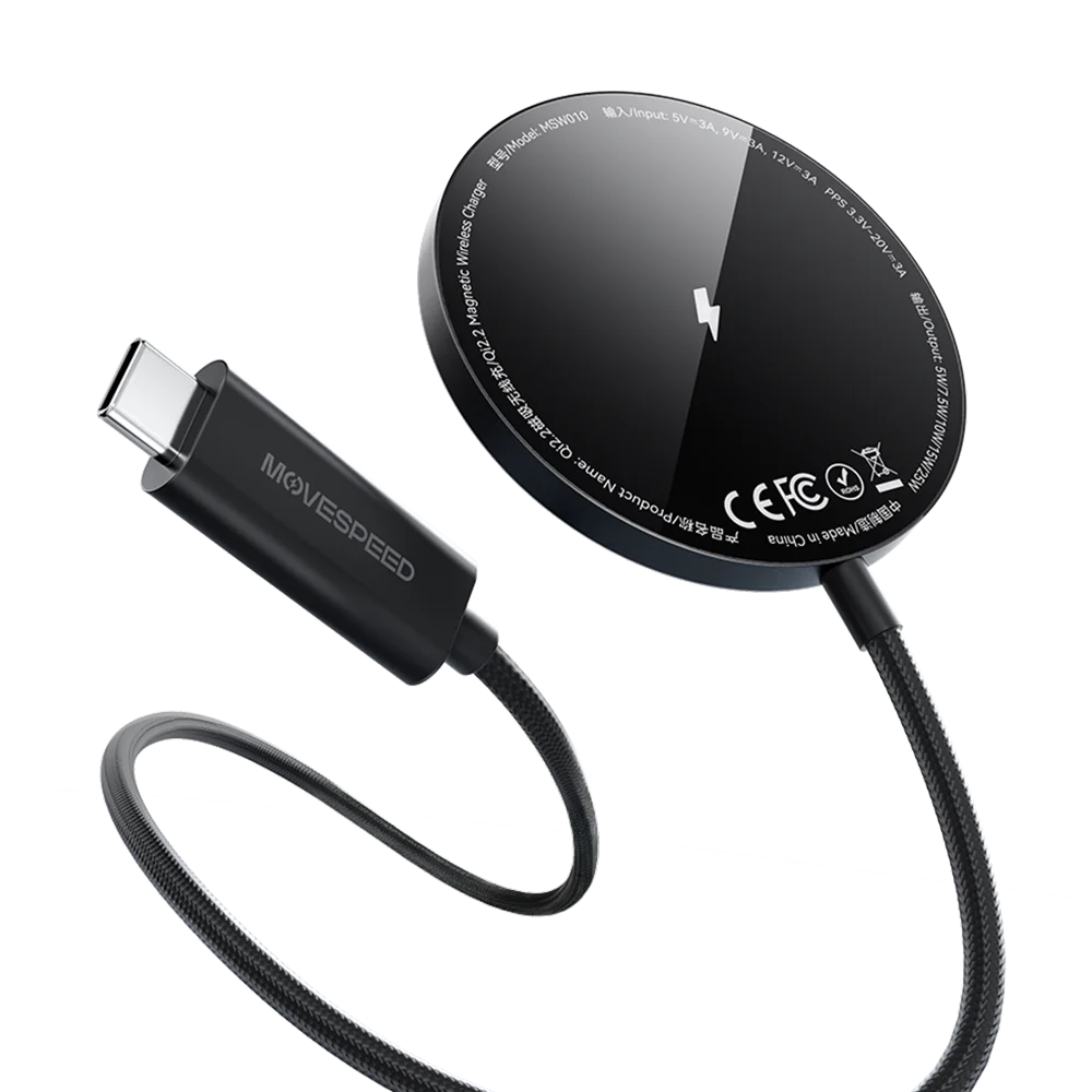 Szybka bezprzewodowa ładowarka MOVESPEED W010 Qi2 25W do iPhone 17 16 15 14 13 12 Pro Max, magnetyczna ładowarka bezprzewodowa, podkładka ładująca do telefonu — zdjęcie produktu 7