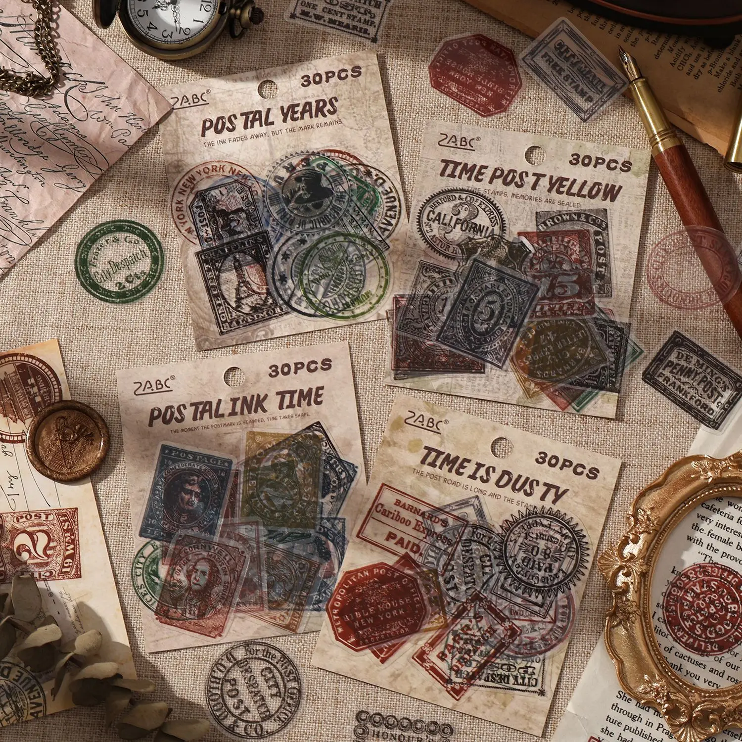 30Pcs Vintage Posta… - image