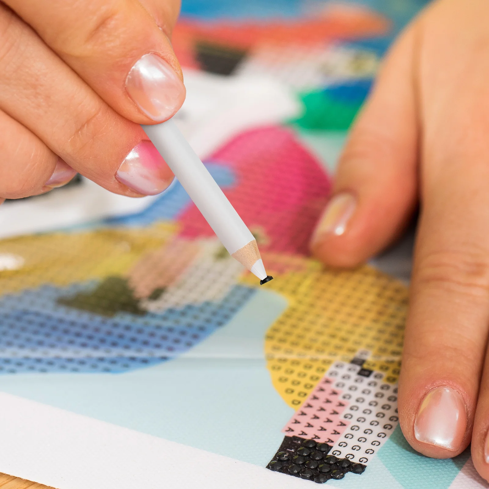 30個入り ネイルアートペンシル 木製 ドットペン マニキュア ラインストーンピッカー ツール DIY クリスタルビーズペン ネイルアートペンシル