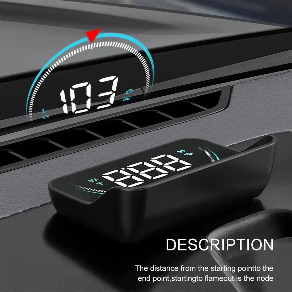 

M3 HUD Obd2 Display On-board Computer Car Head-up display Windshield Big Font projection E-OBD and GPS Suitable for All Car B7Q6