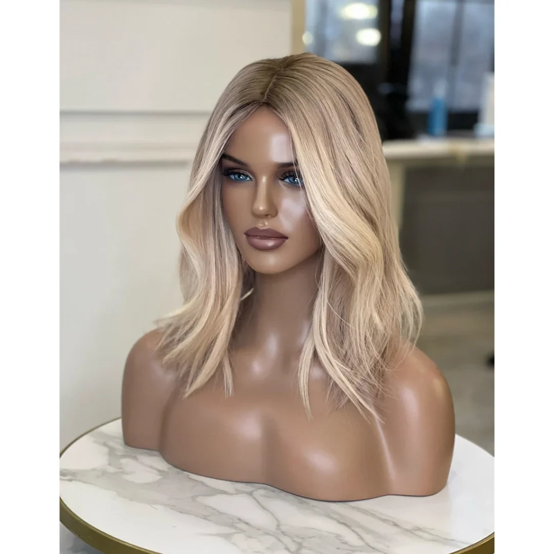 

Soft Highlight Blond 150 Density 13x4 Lace Front Wig Body Wave 100% Human Hair with Baby Hair Pre-Plucked