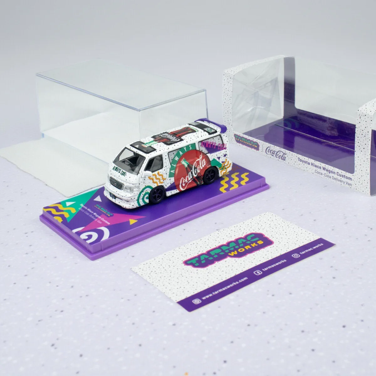 

Tarmac Works TW 1:64 Hiace white Collection die cast alloy car model decoration gift