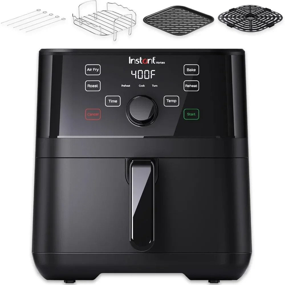 

5.7QT Air Fryer,Custom Smart Cooking Programs,4-in-1 Functions that Crisps,Roasts,Bakes and Reheats,100+In-App Recipes