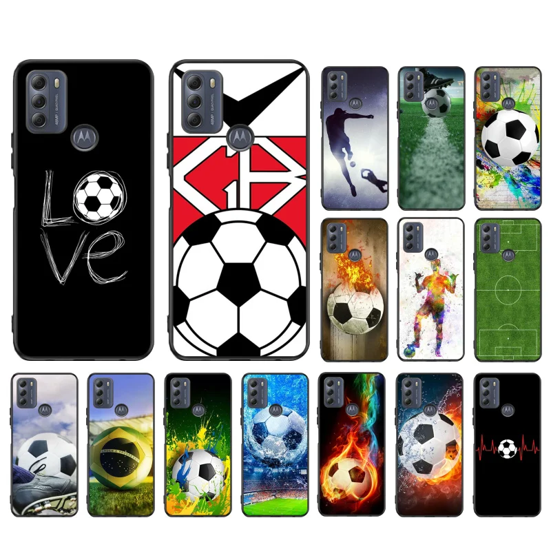 Football soccer ball Phone Case for Motorola Moto E32 E32S E20 E40 E7 Plus Edge 40 30 Ultra Neo 20 lite G13 G9Plus GPure GStylus