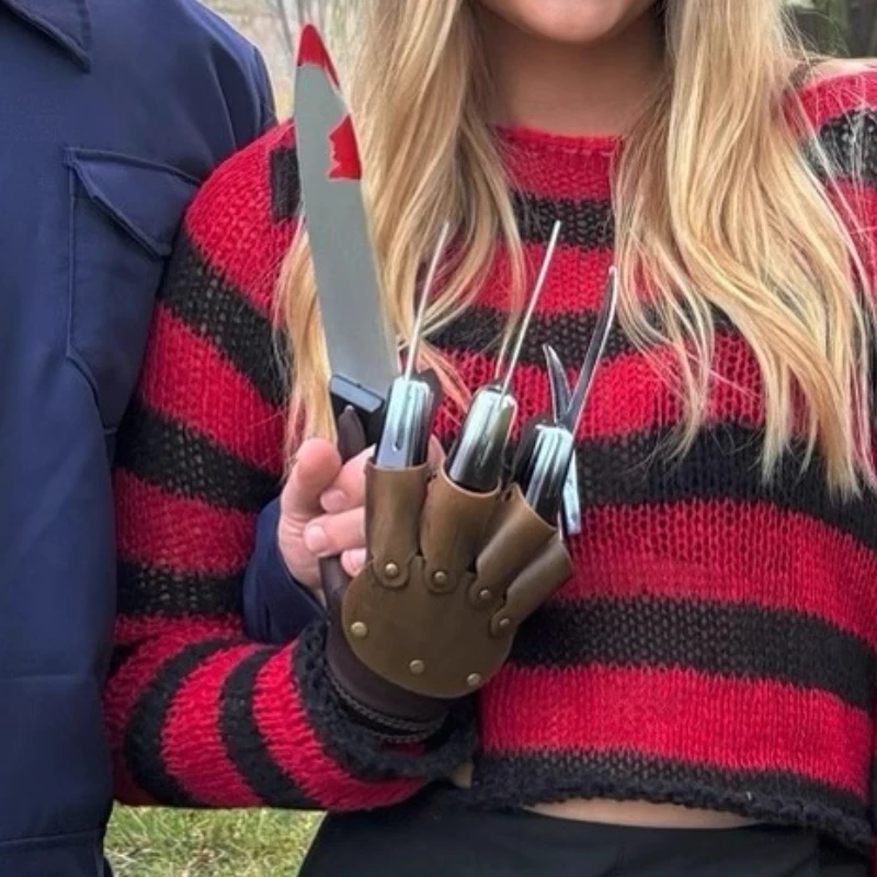 Accessori cosplay di Halloween Guanti Wolverine Oggetti di scena cosplay Spettacolo di balli per trucco Vestire artigli Puntelli per costumi da spettacolo