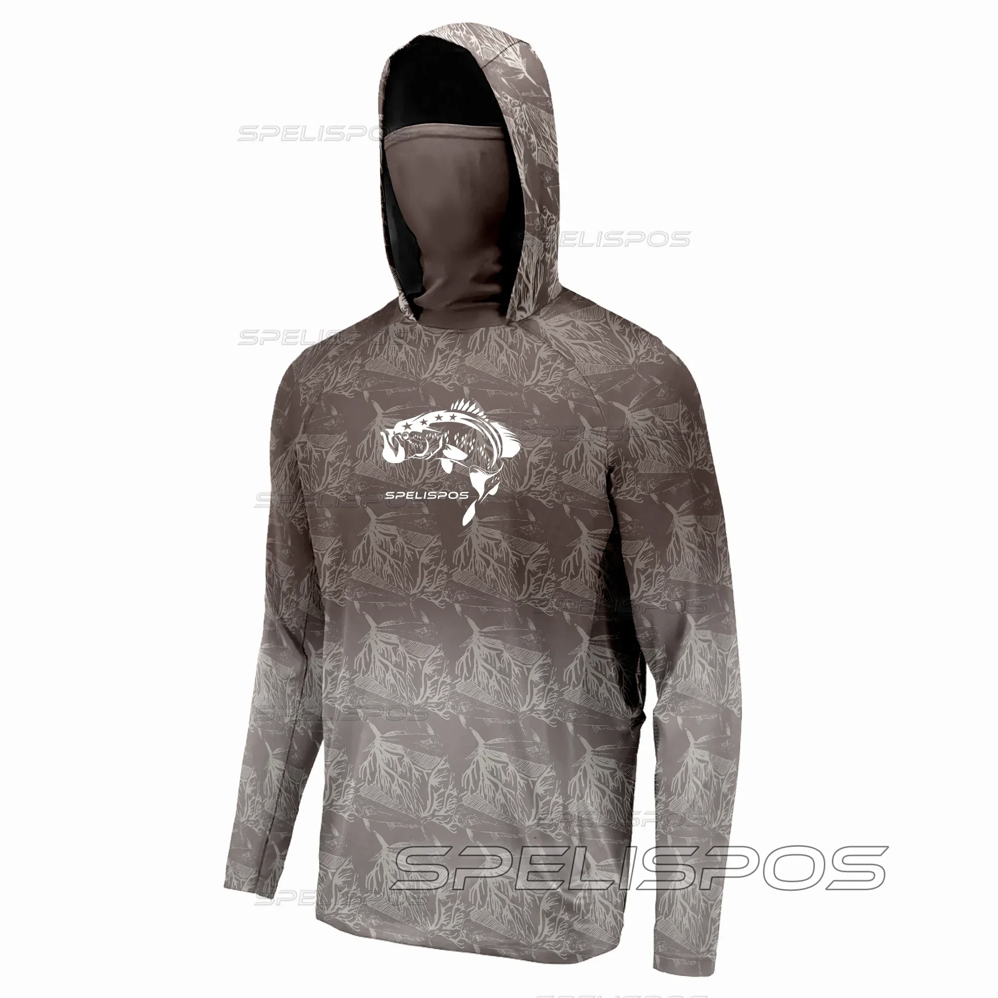 

Fishing Hoodies Sun Anti-UV UPF50+ Mask Summer Scarf Long Sleeve Shirt Fish Tops Beach Jersey Hooded Angling Clothing
