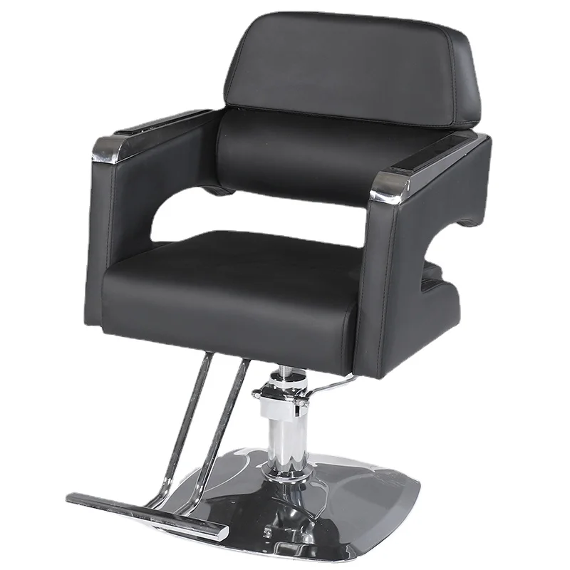 Chaise de barbier noire personnalisée pour femme, chaise rotative de luxe, chaise de barbier conçue pour tatouage, meubles commerciaux