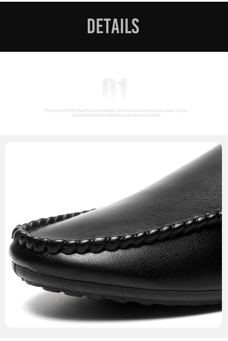 Heißer Verkauf: Herren-Halbschuhe – Bequeme Freizeitschuhe aus PU-Leder für Herren, atmungsaktive Slipper, Slip-on-Schuhe, Lazy Shoes, Herren-Loafer – Detail 7