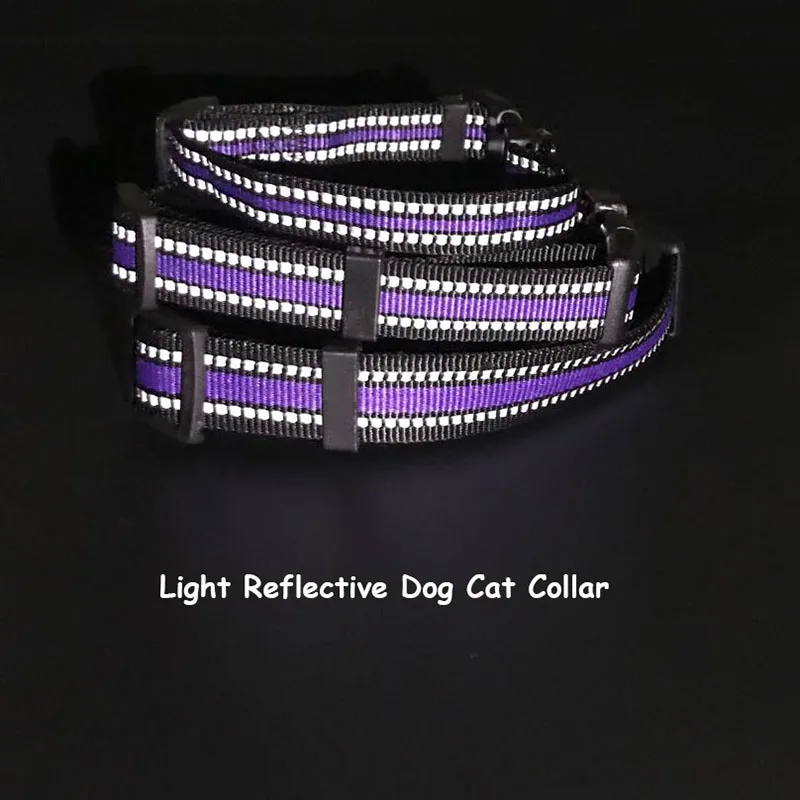 Adjustable Durable Pet Collar Leash for Small Medium Large Dogs Cats Reflective Dog Collar Nylon Collar for Dog Cat Pet Supplies