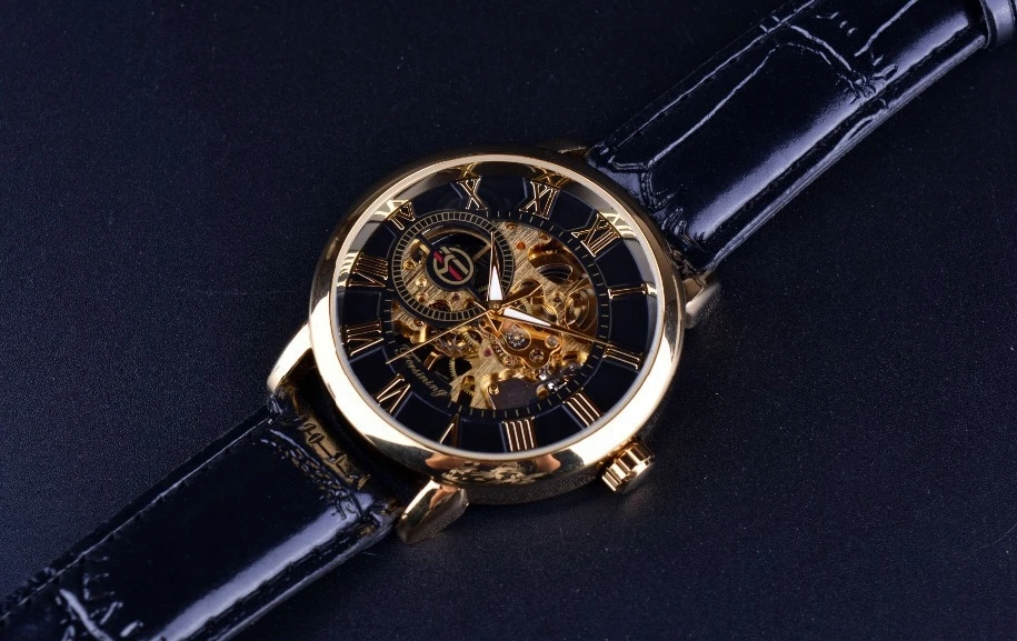 2024 New Men\'s Fashion Leisure Mechanical Watch Men\'s Large Dial Hollow Fully Automatic Movement